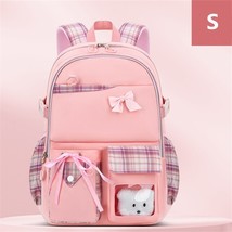 Bowknot schoolbag for teenage girls Big capacity orthopedic waterproof backpack  - £54.28 GBP