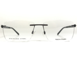 Tech Flex Eyeglasses Frames 30146S SP08 Gunmetal Gray Blue Rimless 56-16... - $46.59