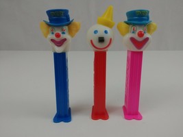Lot of 3 Pez Dispensers Clowns Different Color Dispensers  - $11.63