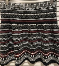 Vera Wang Princess Knit Skirt Womens Size M  Fair Isle Pleated Striped R... - $20.46 CAD