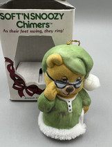 Ornament Christmas Chimers Christmas Special Bells Bear with Glasses Book - £8.28 GBP