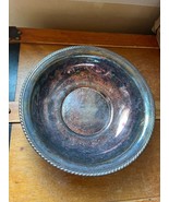 Vintage Gotham Marked Silver Plate Round w Ridged Edge Serving Bowl Dish... - £15.30 GBP