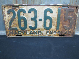  Antique Original 1940 Maryland License Plate #6 - £23.35 GBP