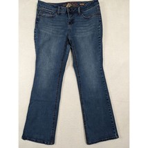 Faded Glory Womens Ultimate Boot Jeans 14P Cotton Blend Blue Denim - $16.68