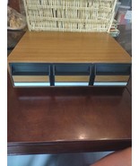 3 Drawer Vintage Cassette Storage Holds 42 Cassettes - $59.28