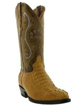 Mens Crocodile Boots Genuine Hornback Buttercup Leather Western Cowboy J Toe - £152.80 GBP