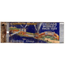 Vtg Matchbook Cover Chicago IL Worlds Fair 1933 full length Century of P... - £10.27 GBP
