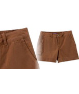 Ibex Shorts 8 Medium Brown Women Organic Cotton Canvas Relaxed Fit Wide ... - £42.17 GBP