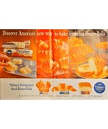 PILLSBURY Quick Dinner Rolls - Dual Ad - Butterflake Rolls-1961 Vintage ... - $19.31 CAD