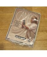 Vtg Acrylic Biederlack Tan Throw Blanket Cameo Fringe Woven Boho Cottage... - $505.76 MXN