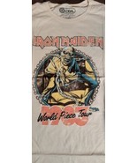 Iron Maiden - Mundo Pieza 1983 Tour Bronceado Angustiado Camiseta ~ sin ... - $393.49 MXN