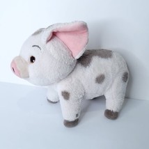 The Disney Store Moana Pua Plush Pig Stuffed Animal White Pink 12" Long Soft - $18.80