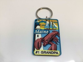 US STATE Souvenir Keyring MAINE USA Keychain RED LOBSTER ~ HEAD LIGHT Po... - £6.21 GBP