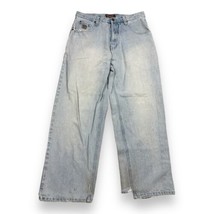 Y2K Tuff International Men&#39;s Wide Leg Light Wash 100% Cotton Jeans Sz 34... - £22.96 GBP