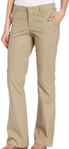 Dickies Women&#39;s Flat Front Stretch Twill Pant Slim Fit Bootcut Sz 18 Desert Sand - £19.73 GBP