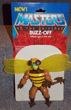 Vintage 1983 Masters Of The Universe Buzz Off Figure With Weapons &amp; Cardback - £27.96 GBP