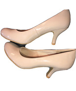 Jellypop Nude Patent Leather Wedge Heel Shoes 8.5 - £22.43 GBP