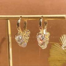 Niche Glass Filled Tassel Earrings New Trendy Earrings Temperament Earrings for  - $18.69