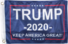 12&quot;x18&quot; Trump 2020 Keep America Great Official Flag Rough Tex ® U.S.A. President - £15.09 GBP