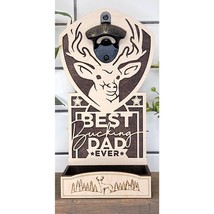 Hunting Best BUCKING Dad Buck Custom Bottle Opener Dad Hunter Wall Mounted Gift - $45.53