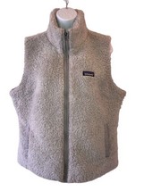 Patagonia Womens Vest XL? Gray Los Gatos Sleeveless Sherpa Jacket Zipper Logo - $51.15