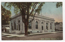 Post Office Ithaca New York 1910c postcard - £4.66 GBP