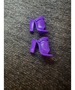Barbie Doll Purple High Heels Shoes Open Toe Bow Replacement - $95.03 MXN