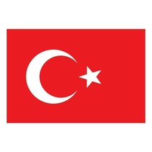 x2 12x8cm Turkey Window Stickers car van Turkish national flag Istanbul Ankara - £4.44 GBP