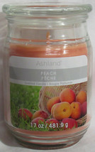Ashland Scented Candle NEW 17 oz Large Jar Single Wick Summer PEACH - $19.60
