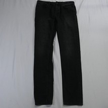 Topman Skinny 34 x 34 Button Fly Black Denim Jeans - £16.01 GBP