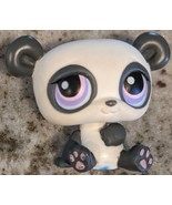 Littlest Pet Shop Panda Bear # 89 AUTHENTIC Gray &amp; White Purple Eyes - £2.20 GBP