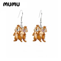2021 New Chip and Dale Dangle Earring Squirrel Acrylic Earrings Handmade Jewelry - £6.95 GBP