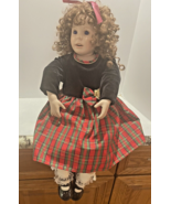 CRYSTAL ‘91 Curl Brown Hair with Christmas Dress 30” Porcelain Doll Pat ... - €15,45 EUR