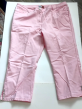 Ruby Rd. Womens Stretch Pink Size 12p Embellished Ankle Capri Jeans - $22.00