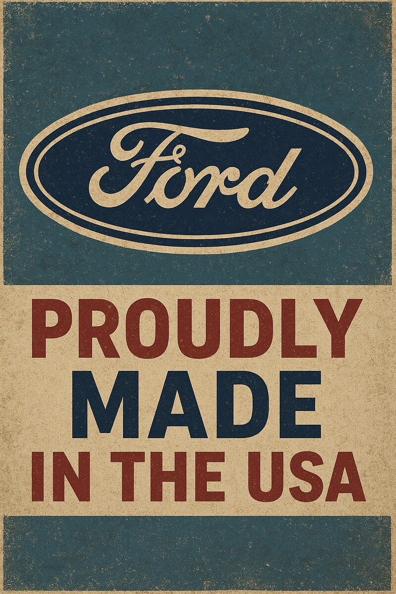 Ford USA Service  Genuine Parts Metal Sign 8x12in  Garage Car Mustang I - $24.74