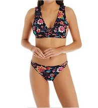 NWT NANETTE LEPORE bikini swimsuit 6 bathing suit floral strappy designer 2 pc - £75.87 GBP