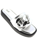 H2K Chain Silver Fashion Comfort Soft Slides Flip Flops Sandals  Open To... - $41.00 CAD