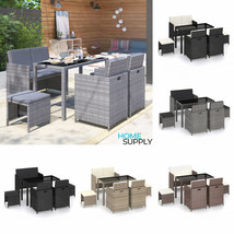 Outdoor Garden Yard Patio 6 Piece Poly Rattan Dining Dinner Set With Cus... - $436.58+