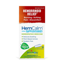 Boiron HemCalm Hemorrhoid Relief, 10 Suppositories - $13.99