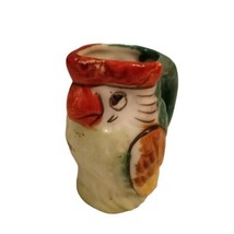 Vtg Colorful Parrot Toucan Kookaburra Bird Ceramic Pitcher Creamer Japan 2.5&quot;t - £9.00 GBP