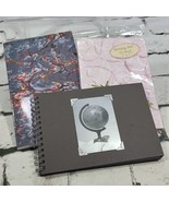 Note Books Lot Of 3 Journals Spiral With Black Paper Pink Floral Lined L... - £11.86 GBP