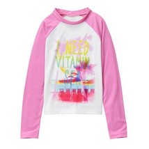 NWT Gymboree Vitamin Sea HIbiscus Girls Long Sleeve Rashguard Swim Shirt 5-6 - £8.27 GBP