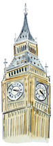 Big Ben Clock London UK High Quality Art Decal Car Truck Gift Wall Window Cup - £5.46 GBP+