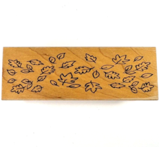 Vintage Great Impressions Fall Blowing Leaves Border Rubber Stamp H158 - £15.97 GBP