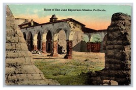 Ruins of Mission San Juan Capistrano California CA UNP DB Postcard H25 - £2.29 GBP