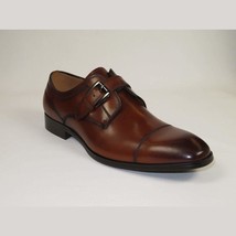 Men's Dress Shoes STEVE MADDEN Soft Leather upper Buckle Strap COVET Cognac image 2