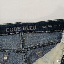 Code Bleu MAYA Women's Blue Cotton Blend Cropped Denim Jeans Size 10 (32×23) image 3