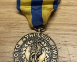 Vintage ROTC Athletic Award Medal with Ribbon Military Militaria KG JD - $11.88