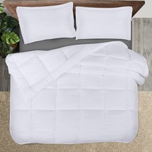 Utopia Bedding Queen Comforter Set (White) with 2 Pillow Shams - Bedding - £26.06 GBP