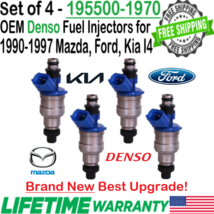 4Pcs NEW Denso OEM Best Upgrade Fuel Injectors For 1994, 1995 Mazda MX-3 1.6L I4 - £277.64 GBP
